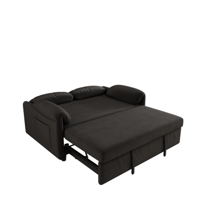 54 inch velvet sofa Sofa bed dual purpose living room retractable bed Black sofa