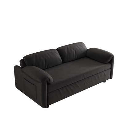 54 inch velvet sofa Sofa bed dual purpose living room retractable bed Black sofa