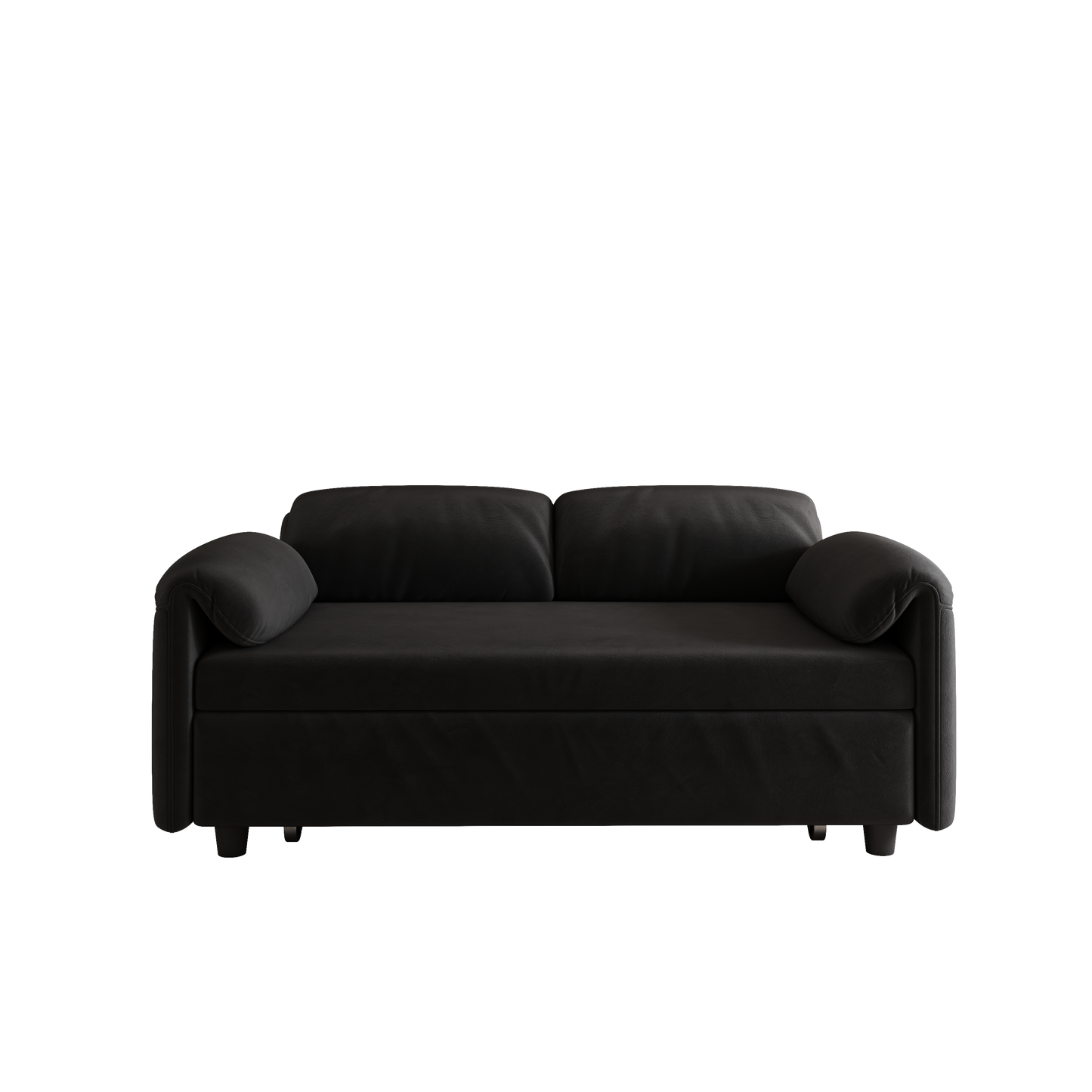 54 inch velvet sofa Sofa bed dual purpose living room retractable bed Black sofa