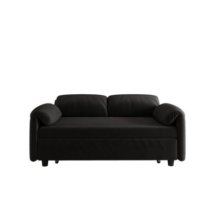 54 inch velvet sofa Sofa bed dual purpose living room retractable bed Black sofa