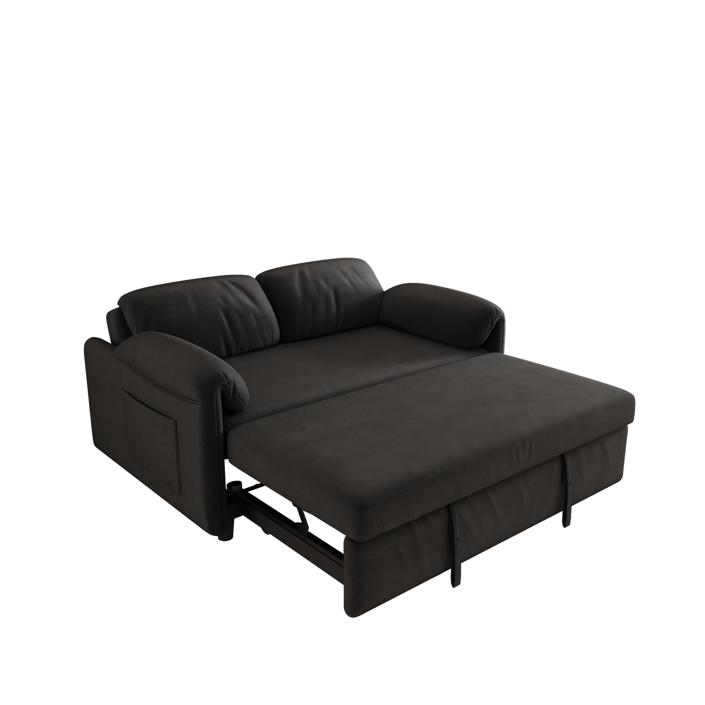 54 inch velvet sofa Sofa bed dual purpose living room retractable bed Black sofa