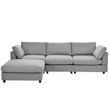 U_STYLE Upholstery Convertible Sectional Sofa, L Shaped Couch with Reversible Chaise