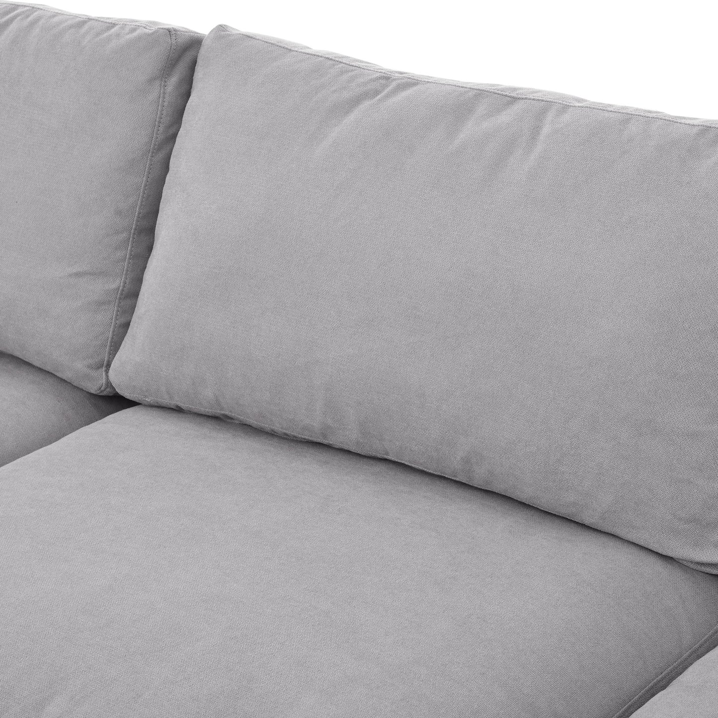 U_STYLE Upholstery Convertible Sectional Sofa, L Shaped Couch with Reversible Chaise