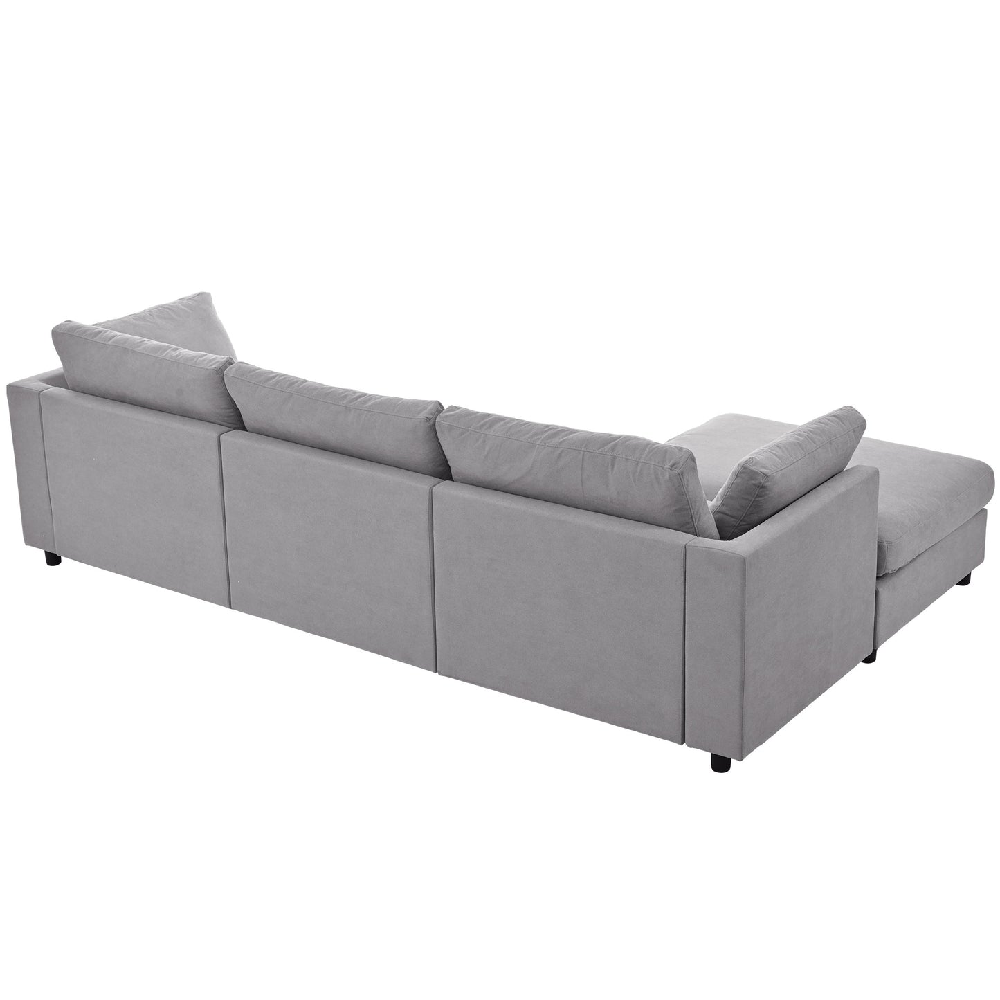 U_STYLE Upholstery Convertible Sectional Sofa, L Shaped Couch with Reversible Chaise