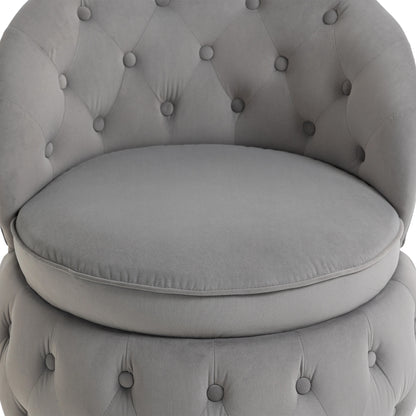 360 Degree Swivel Cuddle Barrel Accent Storage Chairs, Round Armchairs with Wide Upholstered, Fluffy Velvet Fabric Chair for Living Room, Bedroom, Office, Waiting Rooms