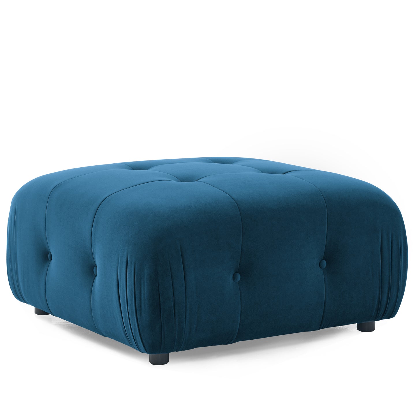 Modular Sectional Sofa, Button Tufted Designed and DIY Combination,L Shaped Couch with Reversible Ottoman, Navy Velvet