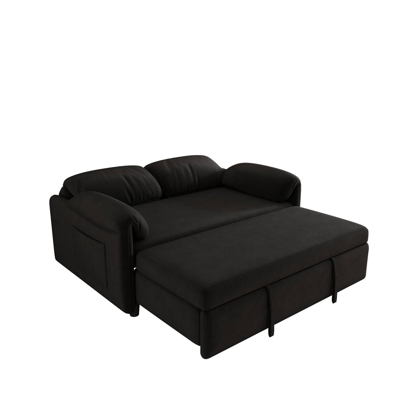 54 inch velvet sofa Sofa bed dual purpose living room retractable bed Black sofa