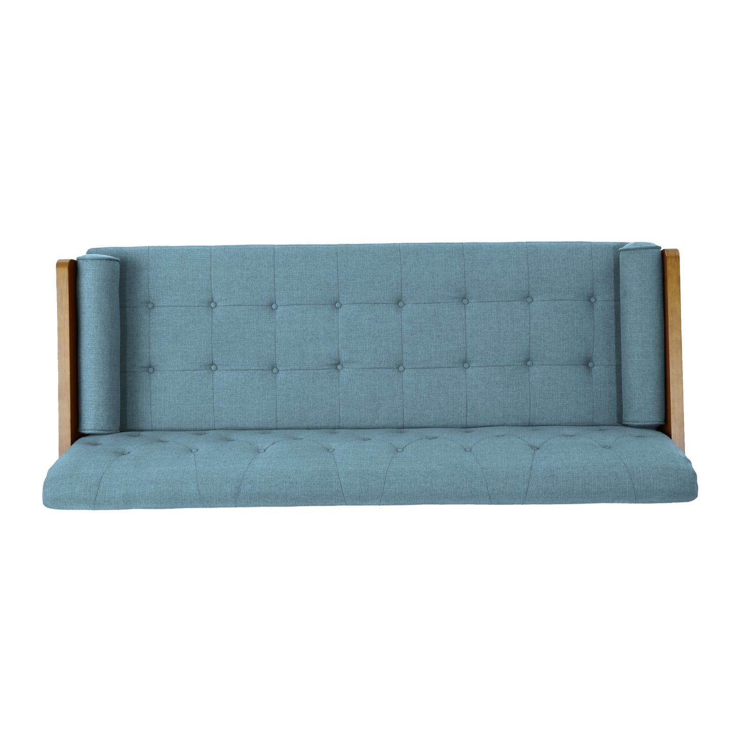 Mid Century Modern Tufted Fabric Sofa