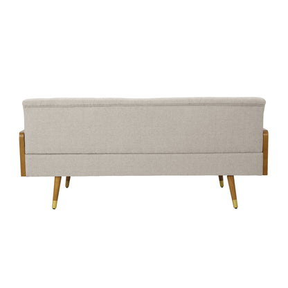 Mid Century Modern Tufted Fabric Sofa