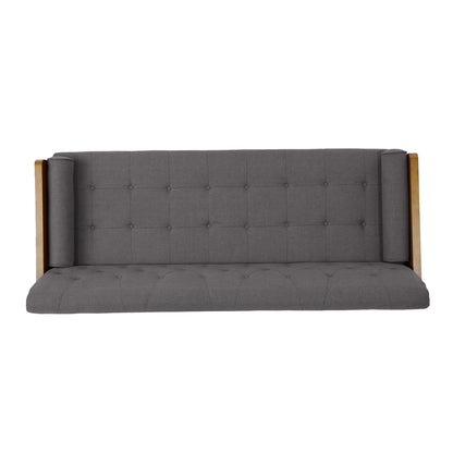 Mid Century Modern Tufted Fabric Sofa