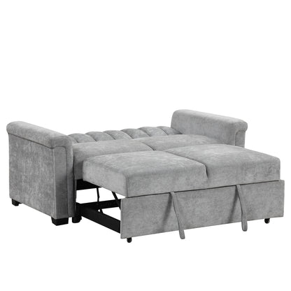 U_STYLE Convertible Soft Cushion Sofa Pull Bed,for Two People to Sit On