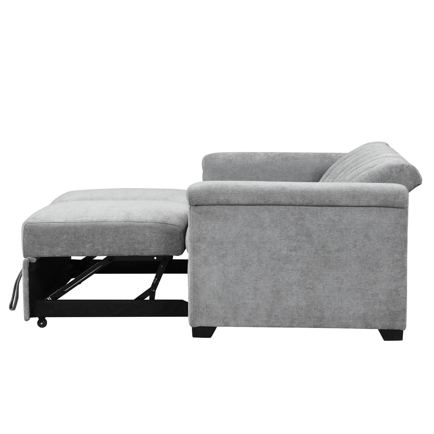 U_STYLE Convertible Soft Cushion Sofa Pull Bed,for Two People to Sit On