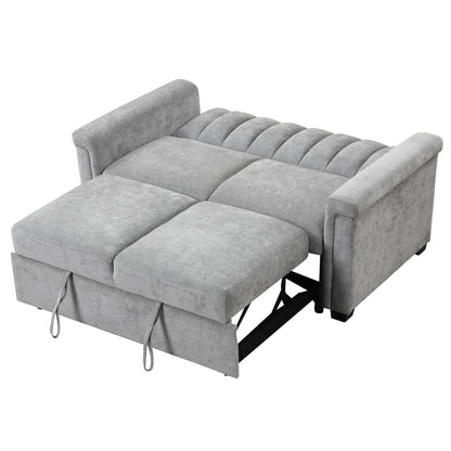 U_STYLE Convertible Soft Cushion Sofa Pull Bed,for Two People to Sit On