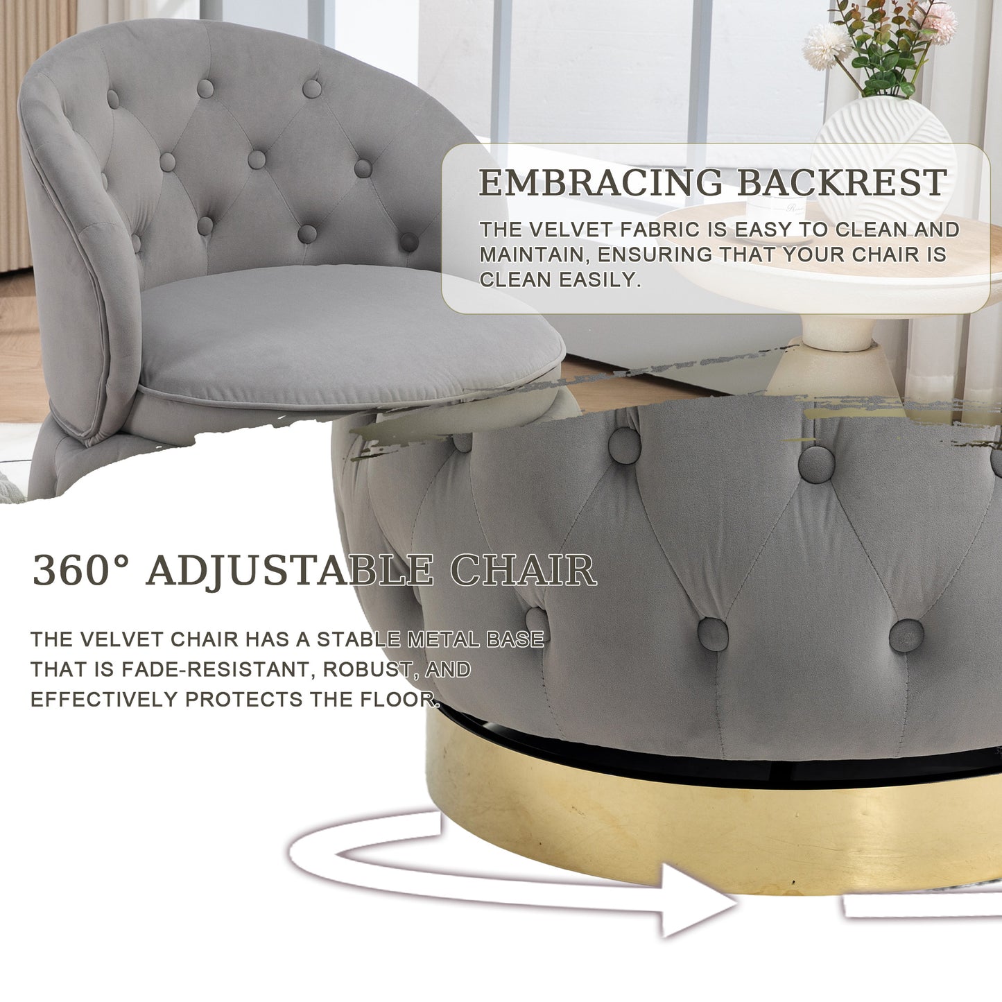 360 Degree Swivel Cuddle Barrel Accent Storage Chairs, Round Armchairs with Wide Upholstered, Fluffy Velvet Fabric Chair for Living Room, Bedroom, Office, Waiting Rooms