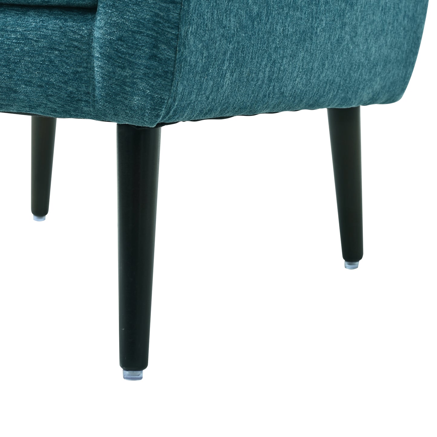 Modern Accent Chair Upholstered Foam Filled Living Room Chairs Comfy Reading Chair Mid Century Modern Chair with Chenille Fabric Lounge Arm Chairs Armchair for Living Room Bedroom (Teal)