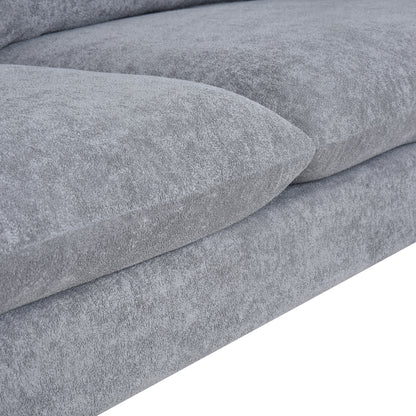 L-Shaped Sofa with Padded Cashmere: Multi-functional Design, Modern Luxury Appearance - Ideal for Living Rooms, Apartments - Easy Assembly & Maintenance,Grey