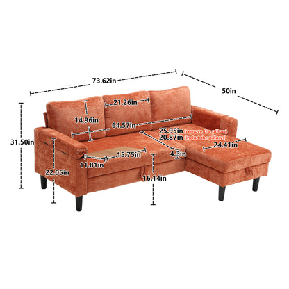 Sectional Sofa Reversible Sectional Sleeper Sectional Sofa with Storage Chaise