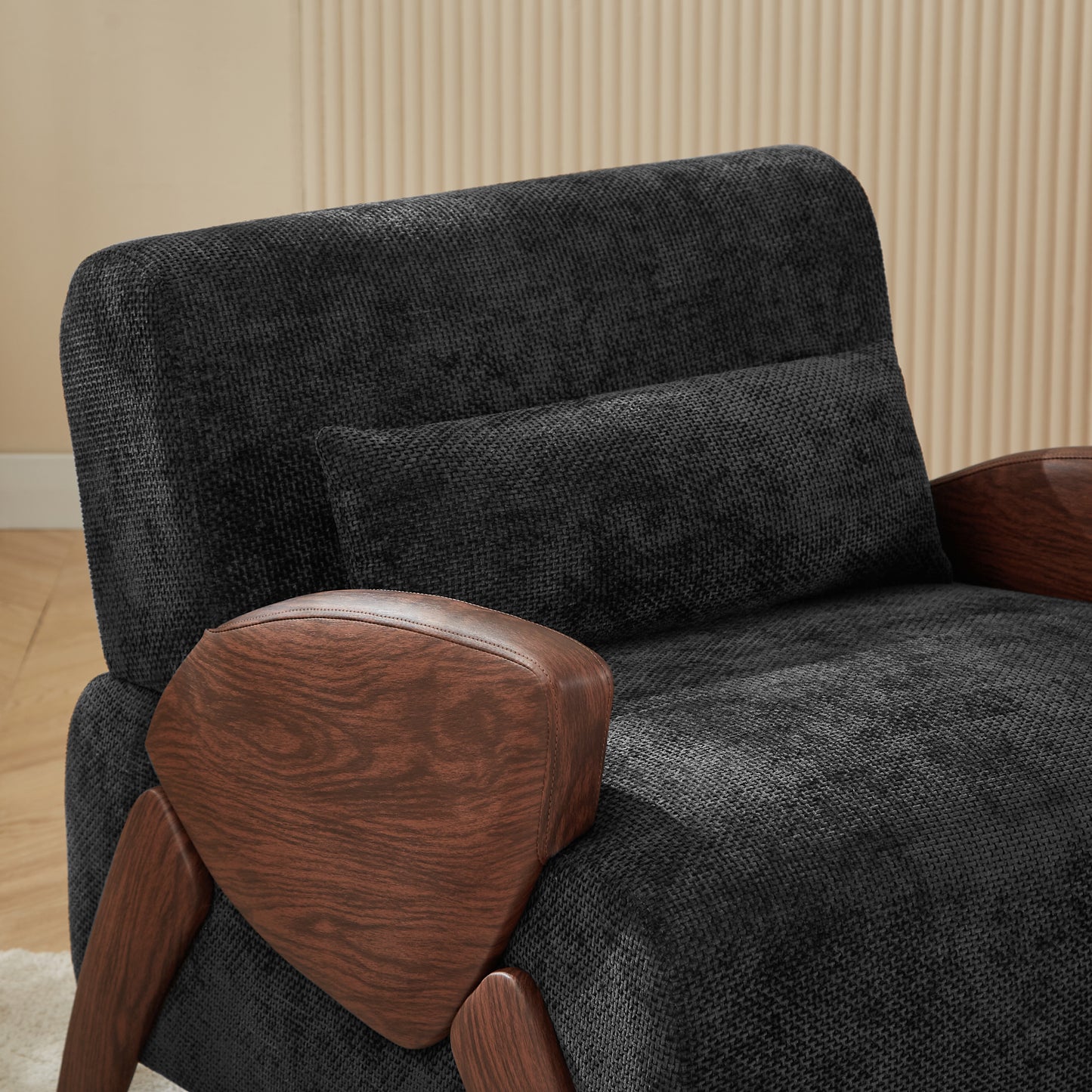 Modern Accent Armchair with Plush Cushioning, Comfortable Armrests, and Stylish Design for Living Room, Bedroom, or Office