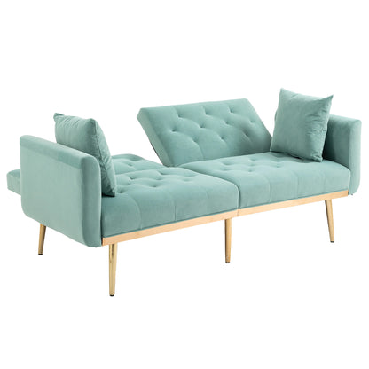 Velvet Sofa, Accent sofa .loveseat sofa with metal feet