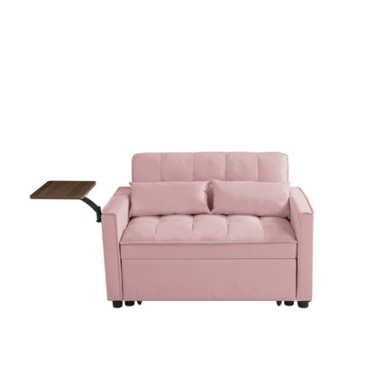 Pink Velvet Loveseat Sofa Bed