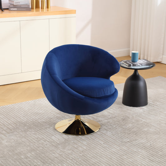 360 Degree Swivel Cuddle Barrel Accent Chairs, Round Armchairs with Wide Upholstered, Fluffy Fabric Chair for Living Room, Bedroom, Office, Waiting Rooms