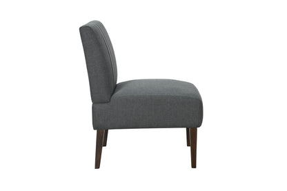 Comfortable Accent Chair 1pc Dark Gray Fabric Upholstered Plush Seating Living Room Furniture Armless Chair