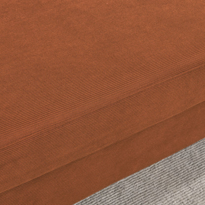 Sofa Chair,with Square Arms and Tight Back,Corduroy Orange