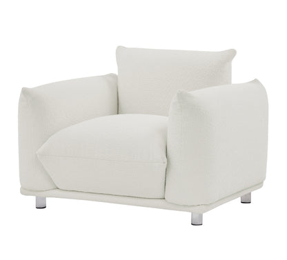 Accent Chair Single Sofa 42"W Accent Chair for Bedroom Living room Apartment, White