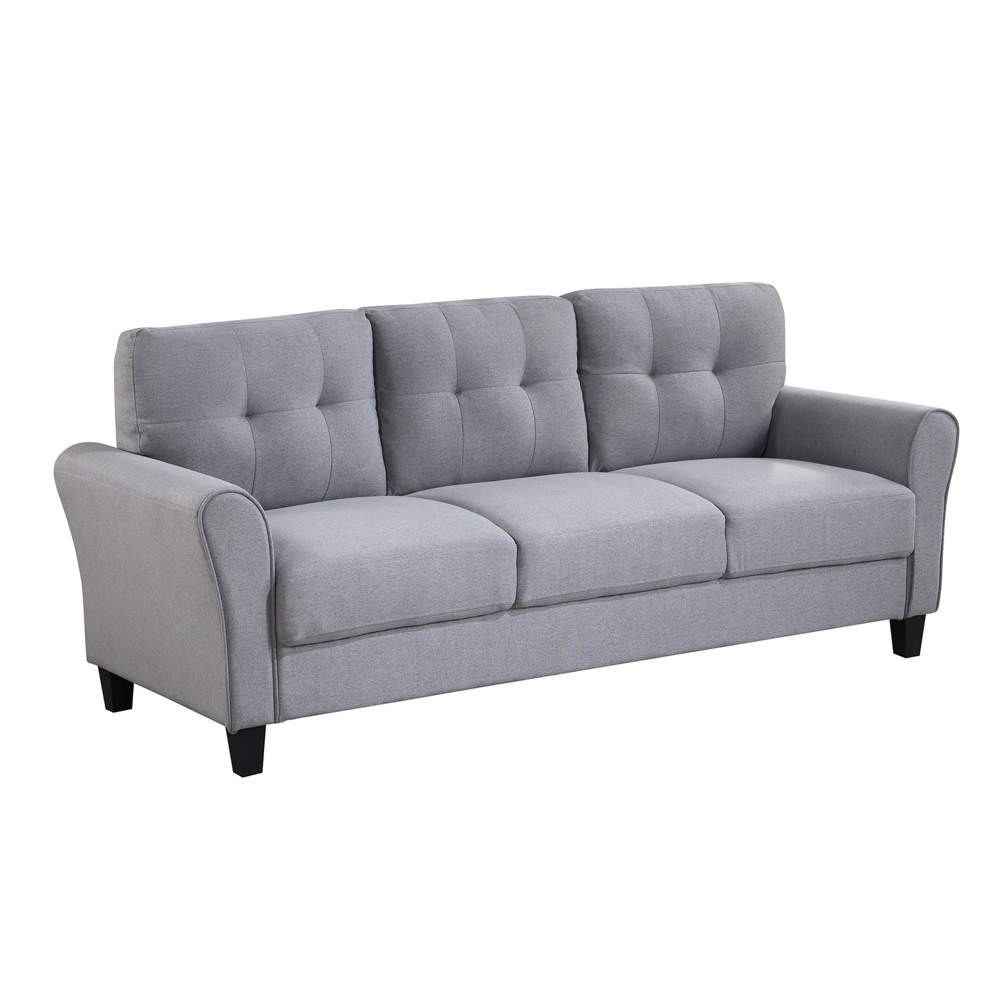 79.9" Modern Living Room Sofa Linen Upholstered Couch Furniture for Home or Office,Light Grey*Blue,(3-Seat)