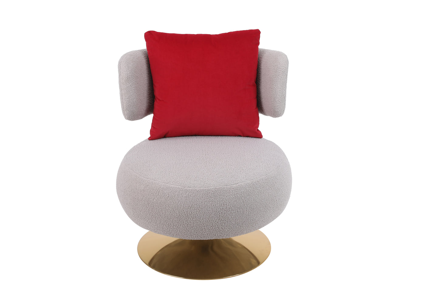 Swivel Accent Chair Armchair, Round Barrel Chair in Fabric for Living Room Bedroom