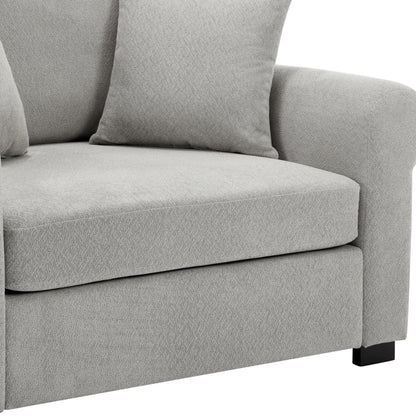 Modern Chenille Oversized Armchair, Accent Chair, Single Sofa for Bedroom, Living Room,44.5" Wide, Light Grey