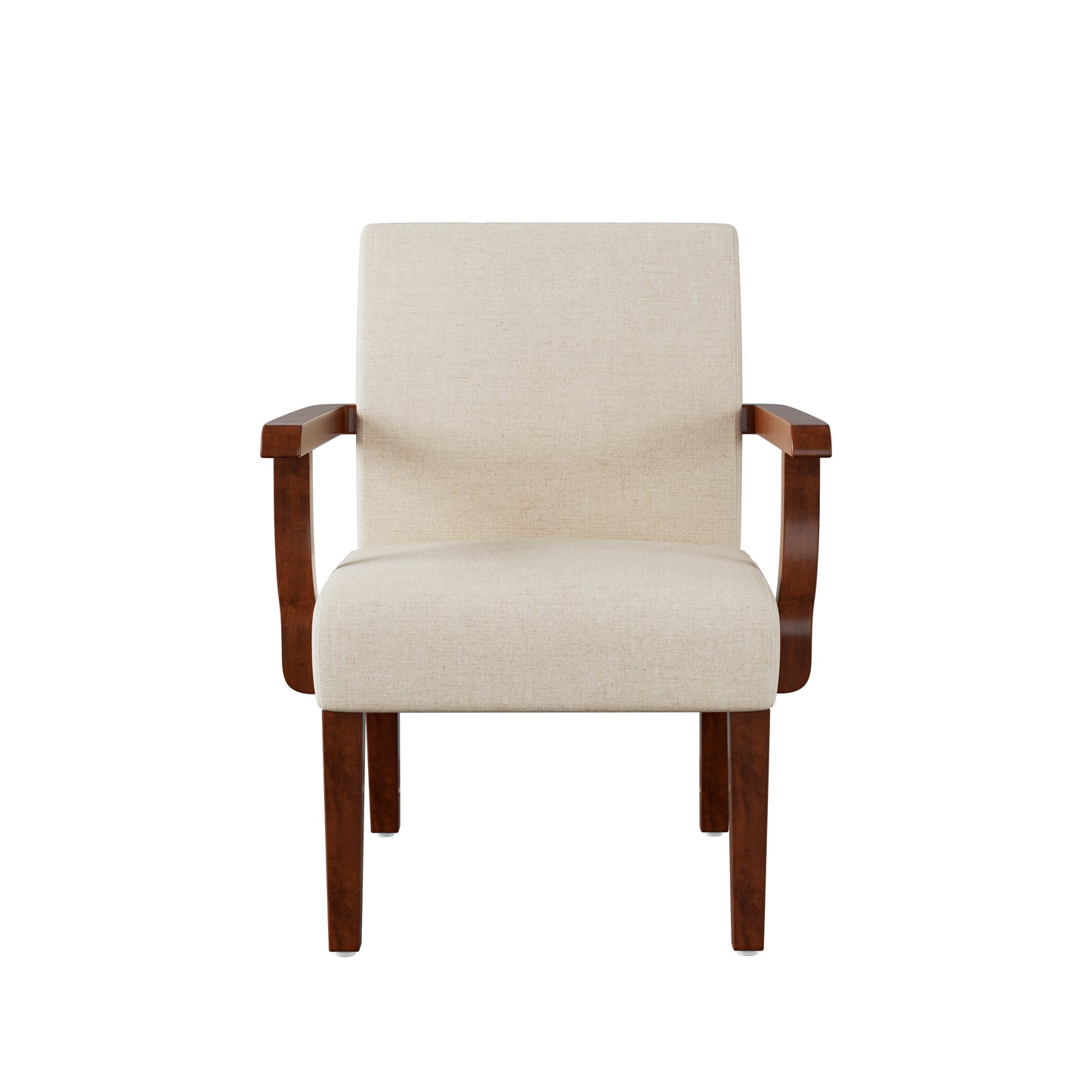 Fabric Accent Arm Chair Set of 2 with Round Wood Table