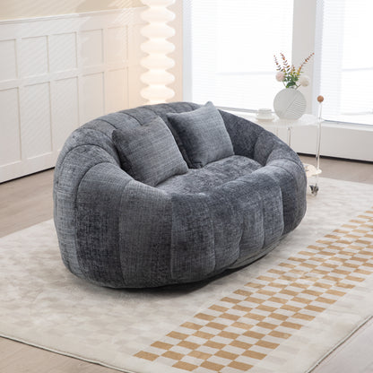 Bean Bag sofa Lazy Sofa Durable Comfort Lounger High Back Bean Bag Chair Couch for Adults and Kids, Indoor & Outdoor, Accent Floor Soft Lounge Chair (Gray chenille)