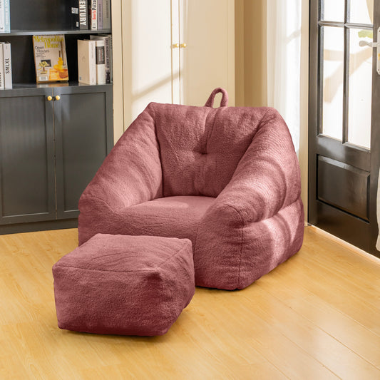 Bean Bag Chair with Filler, Bean Bag Sofa with Tufted Soft Stuffed Filling, Fluffy and Lazy Sofa, Comfy Cozy BeanBag Chairs with Memory Foam for Dorm, Apartment, Living Room