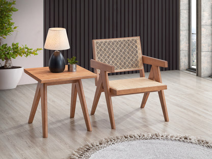 Accent Chair, Rattan & Natural Finish AC02375