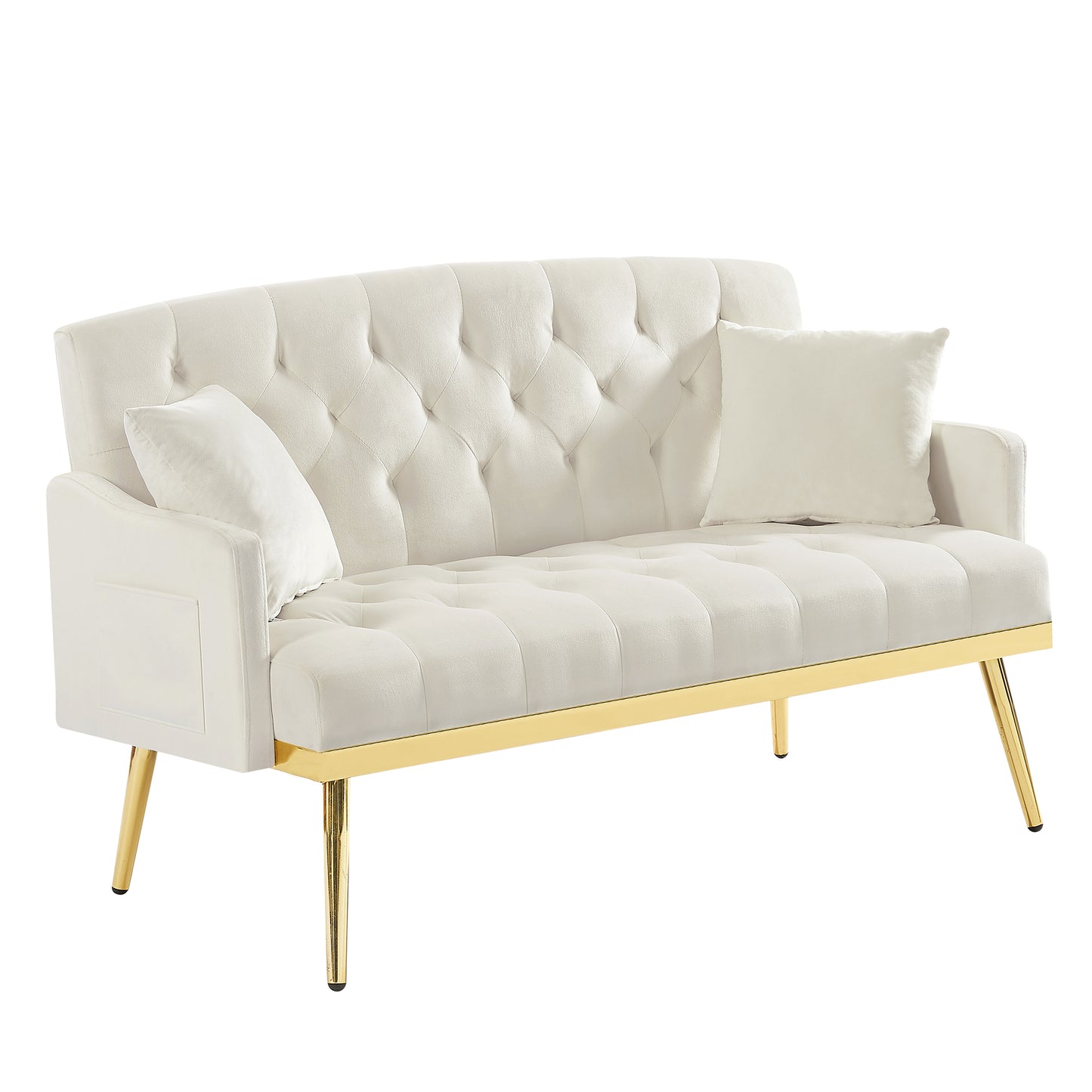 CREAM WHITE 2 SEATER SOFA