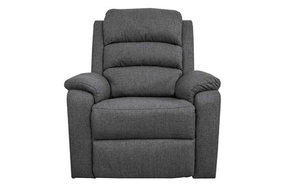 Modern Dark Gray Color Burlap Fabric Recliner Motion Recliner Chair 1pc Couch Manual Motion Living Room Furniture