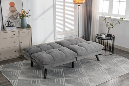 Light Grey Convertible Folding Modern sofa Bed