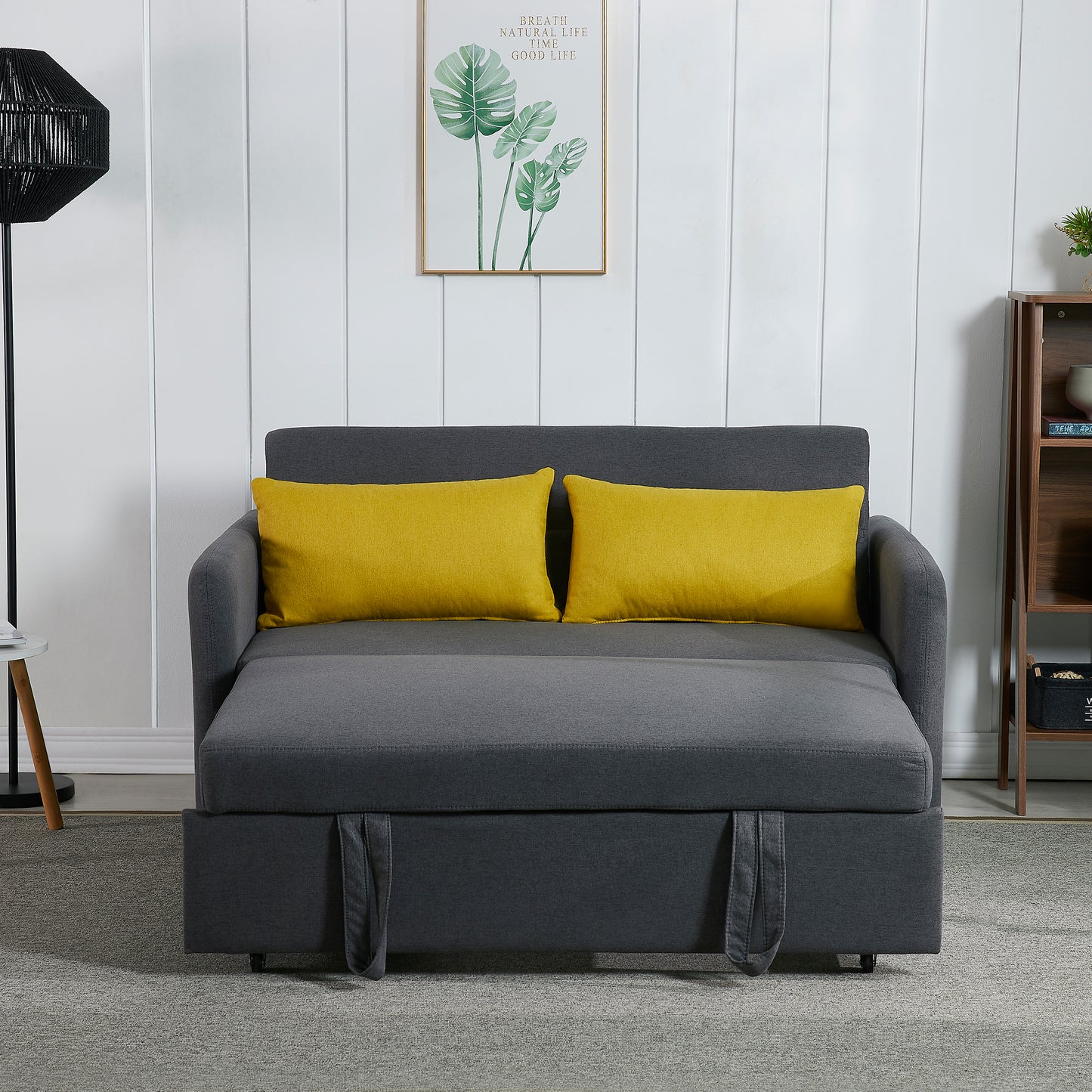 Sofa Bed Grey Fabric