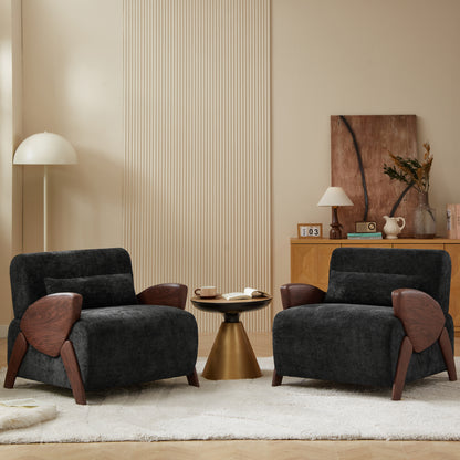 Modern Accent Armchair with Plush Cushioning, Comfortable Armrests, and Stylish Design for Living Room, Bedroom, or Office