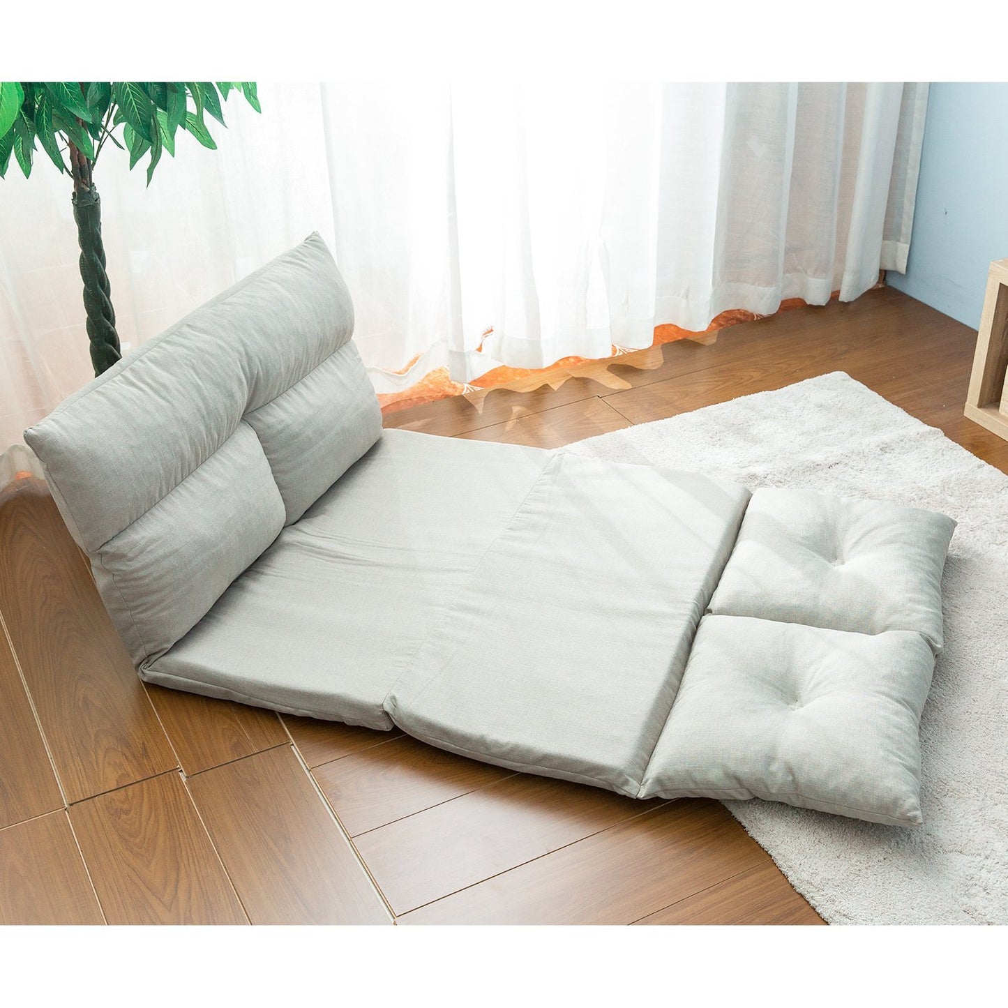 Fabric Folding Chaise Lounge Floor Sofa