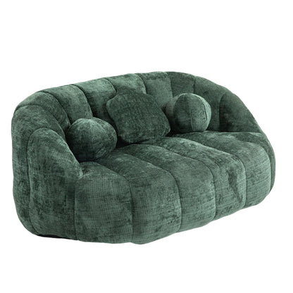 Bean Bag sofa Lazy Sofa Durable Comfort Lounger High Back Bean Bag Chair Couch for Adults and Kids, Indoor & Outdoor, Accent Floor Soft Lounge Chair (Emerald chenille)