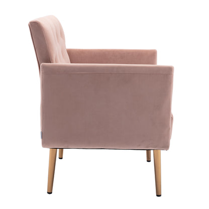 Accent Chair,leisure single sofa with Rose Golden feet