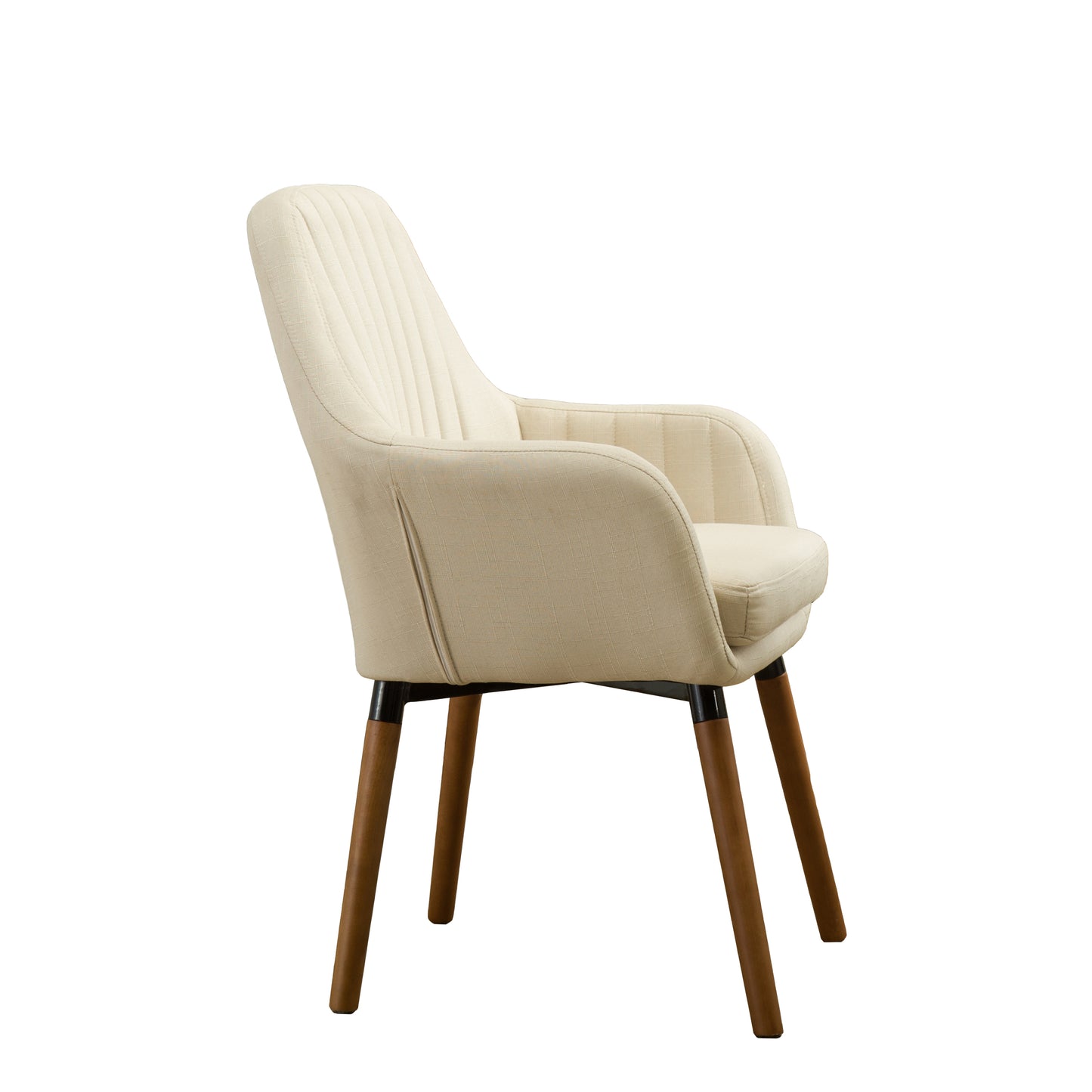 Contemporary Fabric Accent Chair, Tan