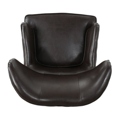 High-Back Brown Club Chair, Elegant and Comfortable Addition to Your Living Space, Perfect for Relaxing with Plush Upholstery and Classic Design