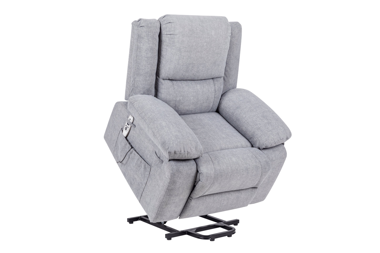 Electric Power Recliner Chair With Massage For Elderly,Remote Control Multi-function Lifting, Timing, Cushion Heating Chair With Side Pocket Light Grey