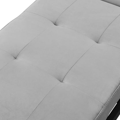 Folding Ottoman Sofa Bed Gray