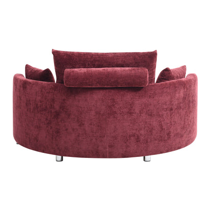 Foldable Sleeper sofa bed, Floor Sofa Chair Bed,multi-functional, circular bed, adjustable Futon Sofa Folding Lazy Sofa couch,double, for balcony,living room, sitting and sleeping sofa,Burgundy