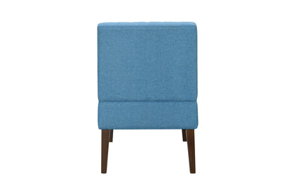 Stylish Comfortable Accent Chair 1pc Blue Fabric Upholstered Plush Seating Living Room Furniture Armless Chair