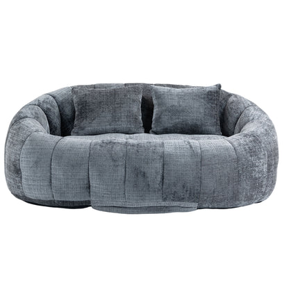 Bean Bag sofa Lazy Sofa Durable Comfort Lounger High Back Bean Bag Chair Couch for Adults and Kids, Indoor & Outdoor, Accent Floor Soft Lounge Chair (Gray chenille)